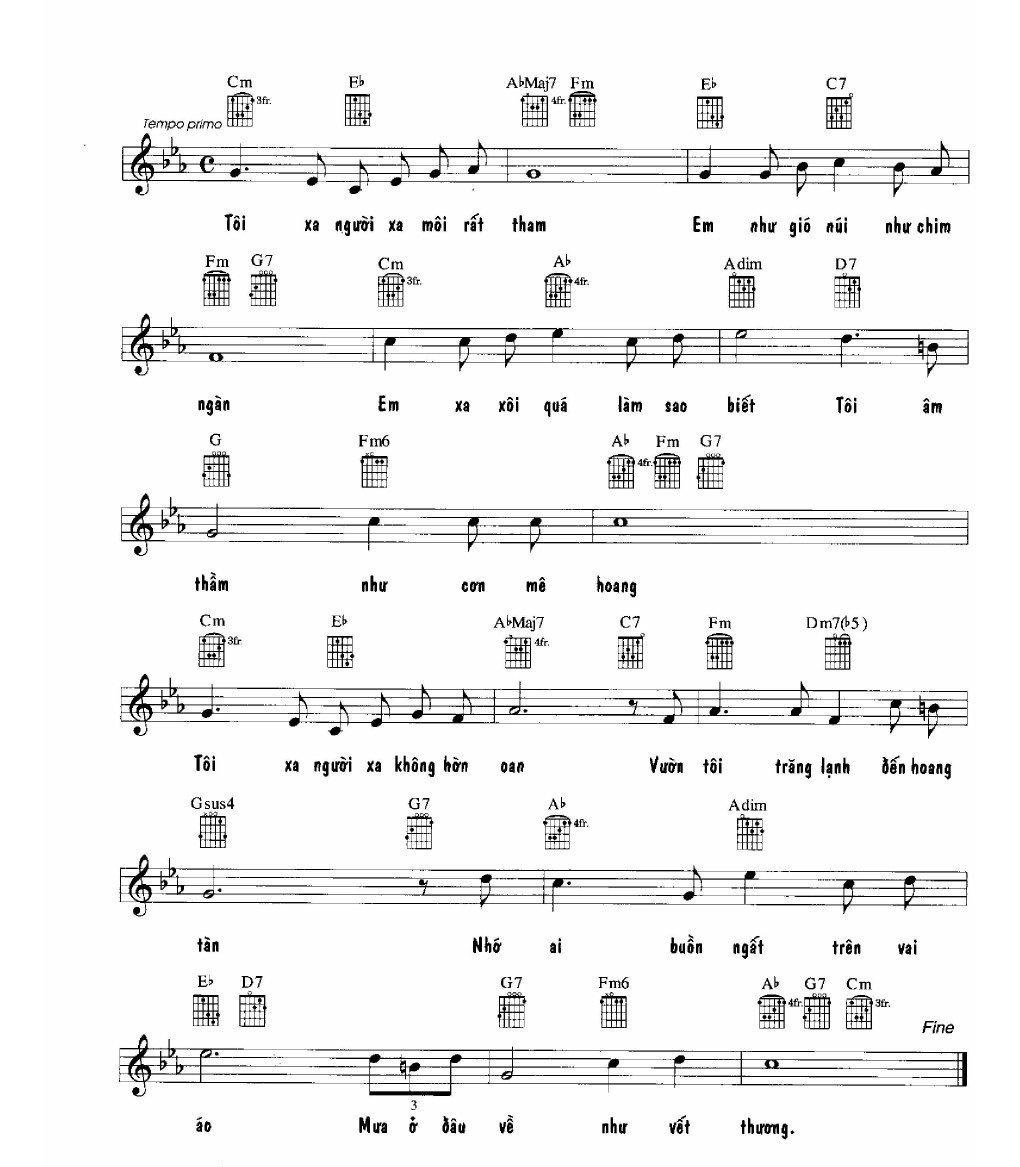 Sheet nhạc K Khúc Của Lê 3